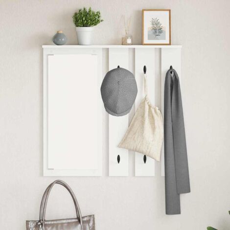 Perchero de pared Blanco 84 x 10 x 80 cm Madera contrachapada vidaXL