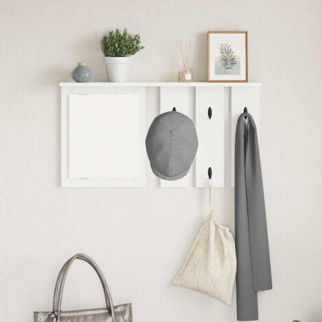 Perchero de pared Blanco 85 x 10 x 45 cm Madera contrachapada vidaXL