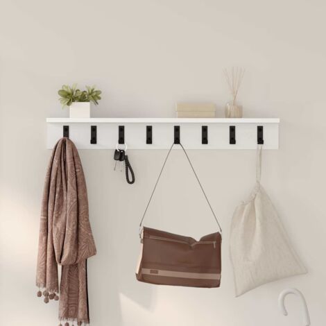 Perchero de pared con estante  80 x 10.5 x 10.5 cm