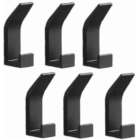 Perchero de pared de aluminio para colgar ropa, sin taladrar, color negro