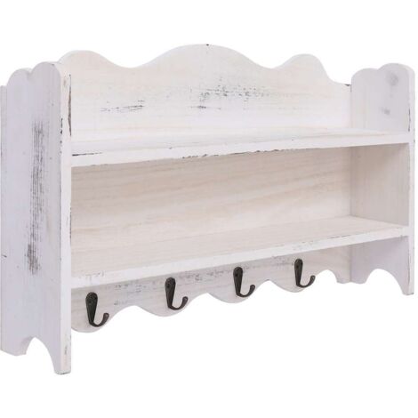 Perchero de pared de madera  50x10x30 cm