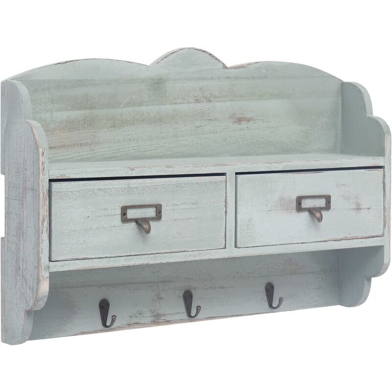 

Perchero de pared de madera verde 50x10x34 cm - Verde