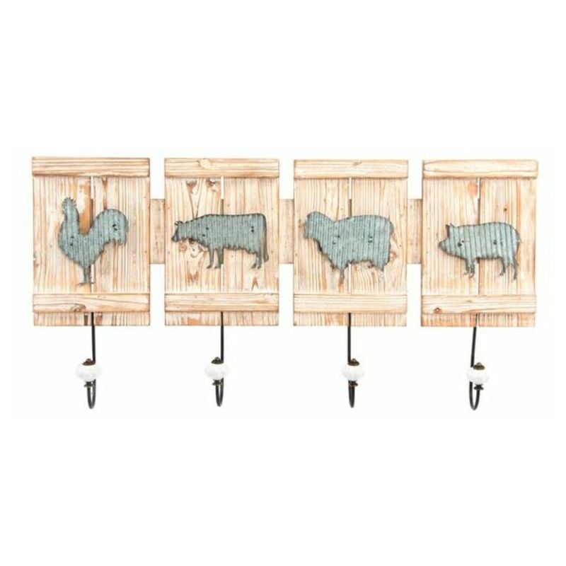 

Perchero de Pared DKD Home Decor Animales Madera Metal (68 x 33 x 8 cm)