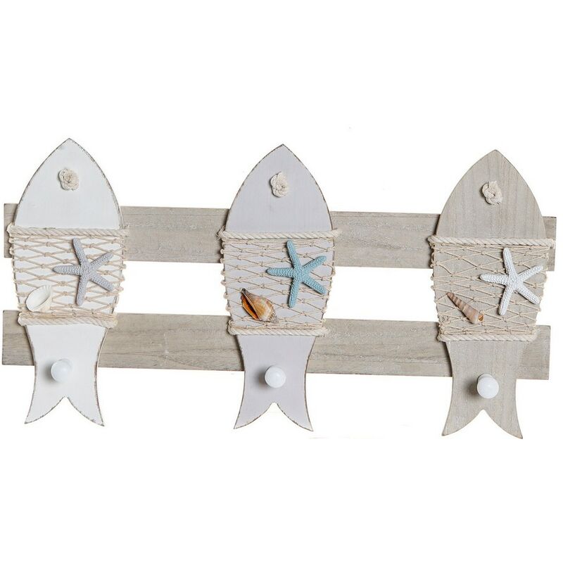 

Perchero de Pared DKD Home Decor Cuerda Madera MDF (45 x 5 x 24 cm)