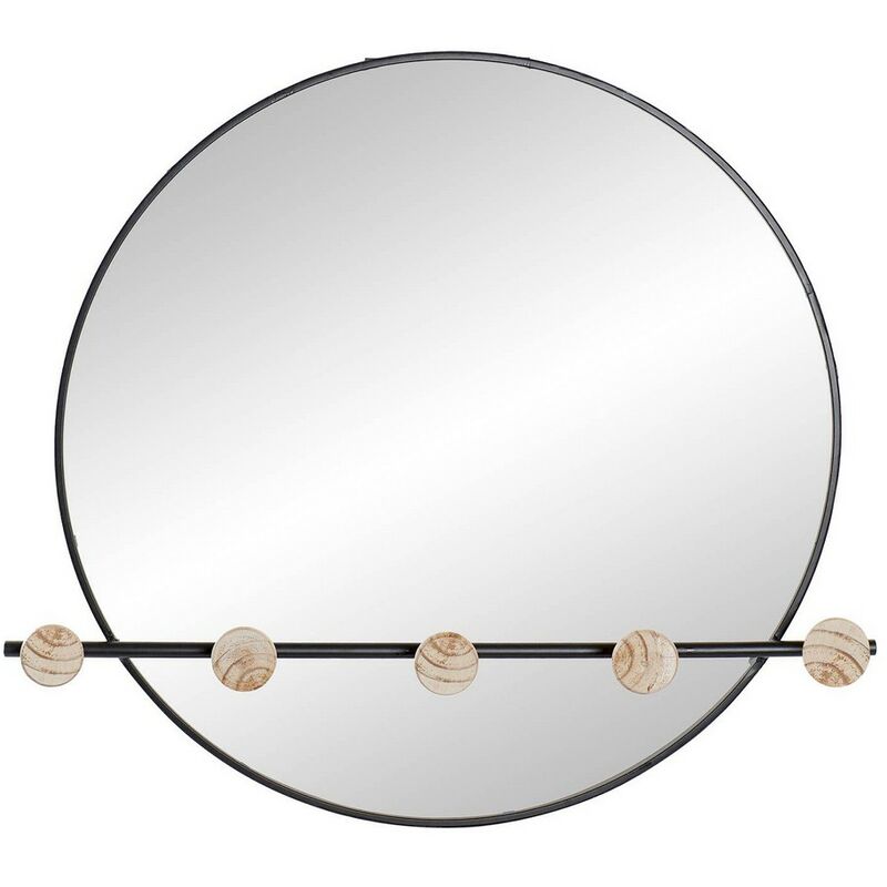 

Perchero de Pared DKD Home Decor Marrón Negro Hierro Espejo (61 x 8 x 58 cm)