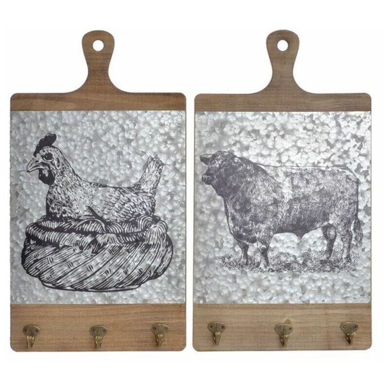 

Perchero de Pared DKD Home Decor Metal Madera MDF (30 x 5 x 54 cm)