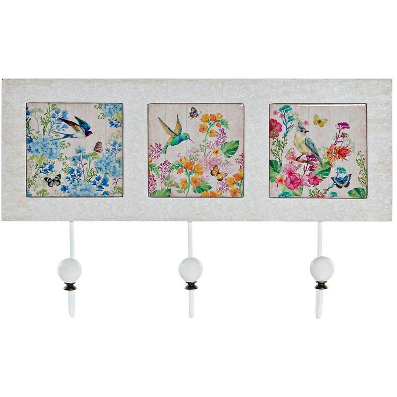 

Perchero de Pared DKD Home Decor Metal Madera MDF Pájaros (40 x 7 x 26 cm)