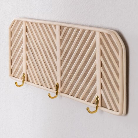 Perchero de Pared en Ratán y Madera Merki SKLUM             