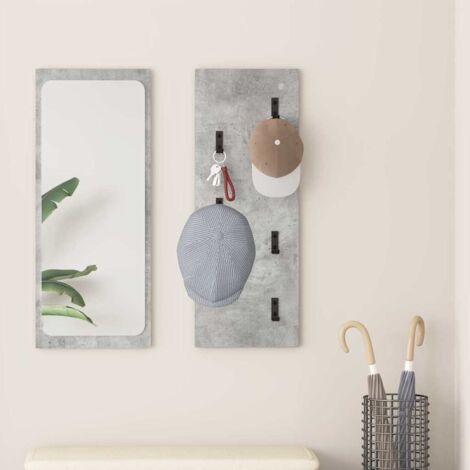 Perchero de pared Gris hormigón 30 x 1.5 x 80 cm
