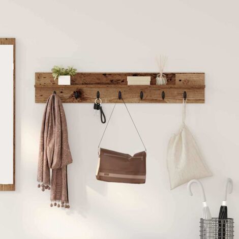 Perchero de pared Madera vieja 100 x 10,5 x 18 cm