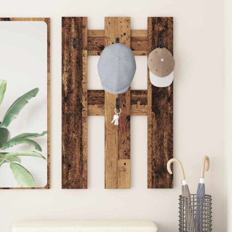 Perchero de pared Madera vieja 65 x 3 x 100 cm