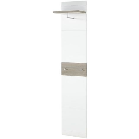 Perchero de pared Malou roble Nelson y blanco 39x29,9x19,46cm Germania - Blanco