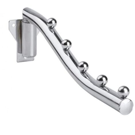 Perchero de pared plegable de acero inoxidable (2 unidades)