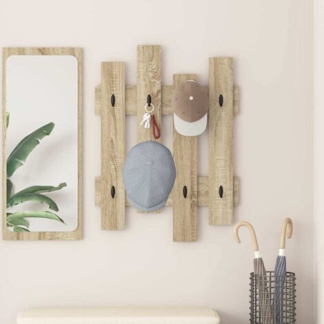 Perchero de pared Roble  60 x 3 x 82 cm
