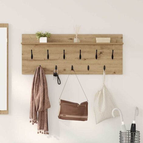 Perchero de pared Roble artisan Madera contrachapada vidaXL