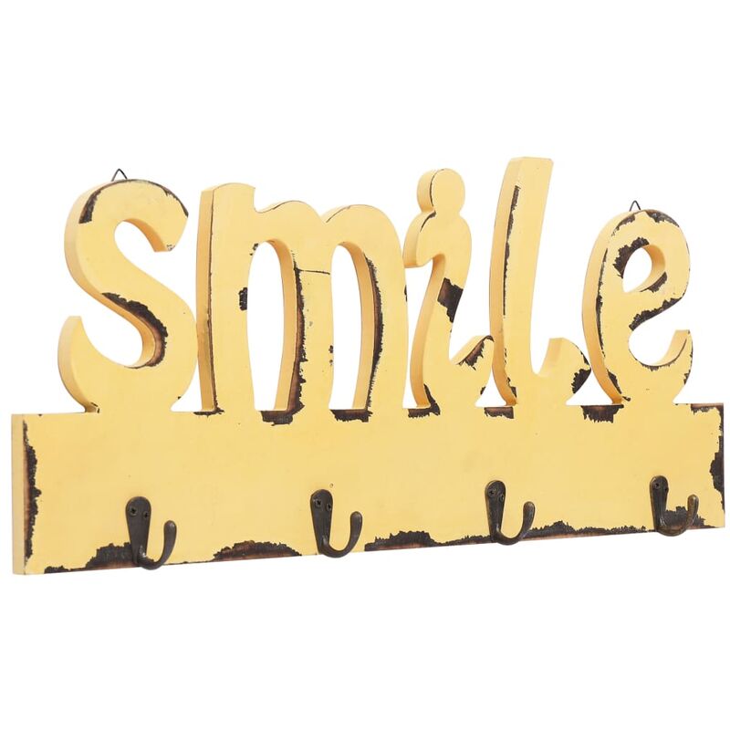 

Perchero de pared SMILE 50x23 cm - Amarillo