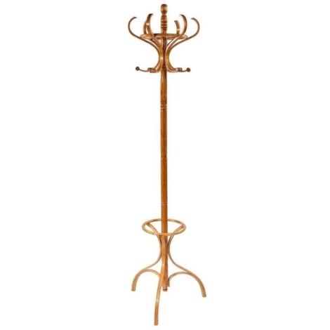 Perchero de pie de madera marrón 31x44x179hcm