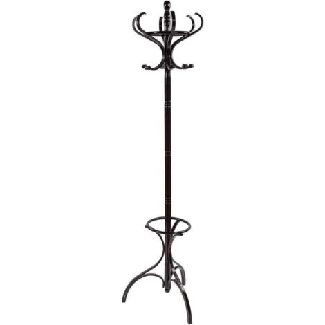 Perchero de pie de madera marrón 31x44x179hcm