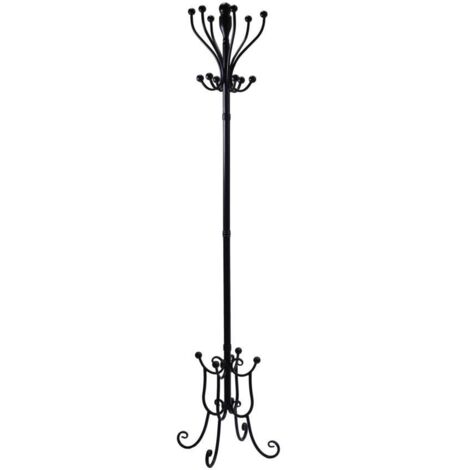 Perchero de pie de metal negro cmø34h180