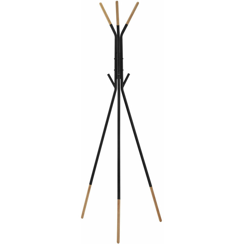 

Perchero de Pie DKD Home Decor Negro Acero Madera de caucho (65 x 65 x 179 cm)