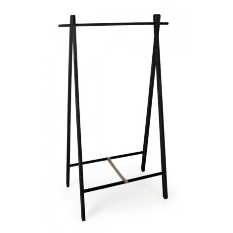 Perchero de pie en madera de abedul 91x50x151 Daiki YES - Negro