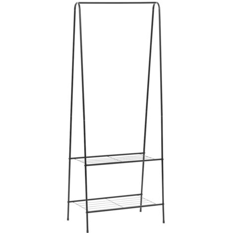 Perchero de ropa negro 59x35x150 cm vidaXL