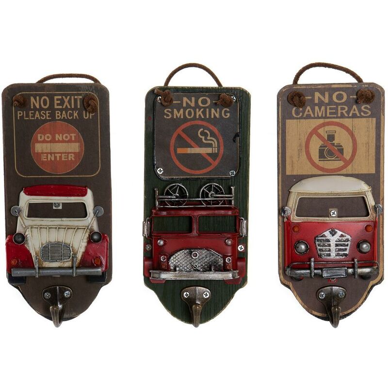 

Perchero DKD Home Decor Decorativo Metal Vintage MDF (3 pcs) (10 x 5 x 23 cm)