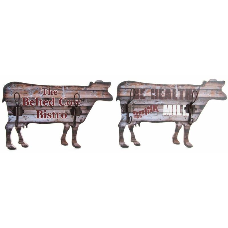 

Perchero DKD Home Decor Hierro Vaca Madera MDF (2 pcs) (36 x 5 x 23 cm)