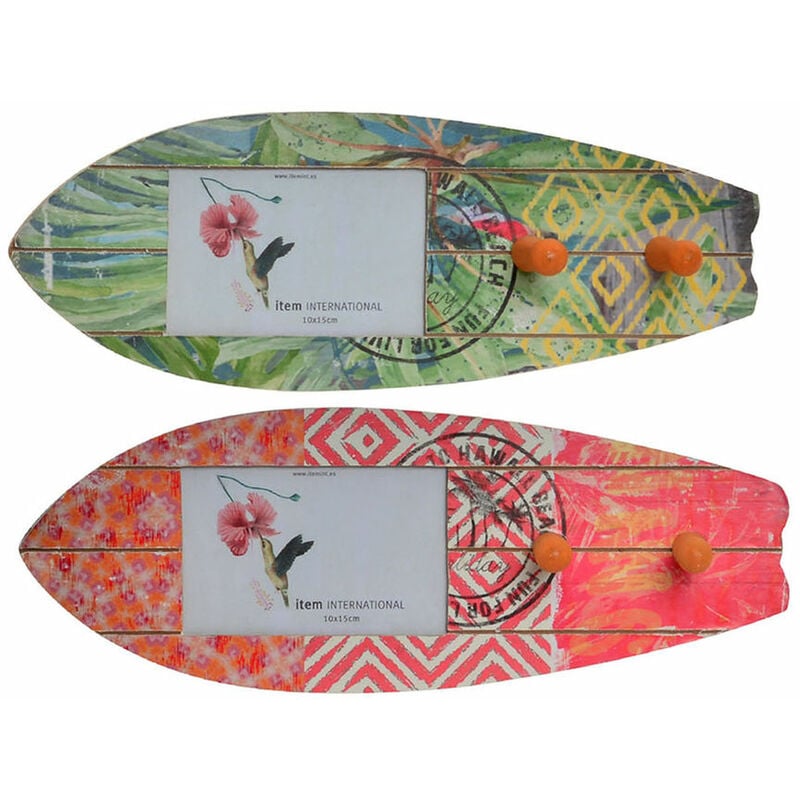 

Perchero DKD Home Decor Rojo Verde Madera Surf (2 pcs) (40 x 15 x 7 cm)
