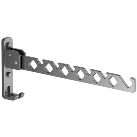Perchero extraíble deslizante para armario, con capacidad para 12 perchas, longitud 312 mm, paquete de 2