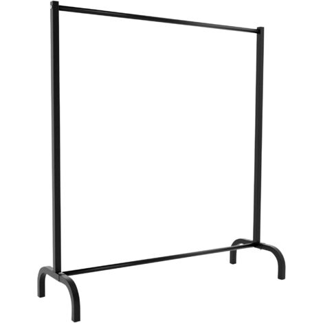 Perchero fijo robusto metal negro ideal para probadores y tiendas 120x38x120 cm 100008984