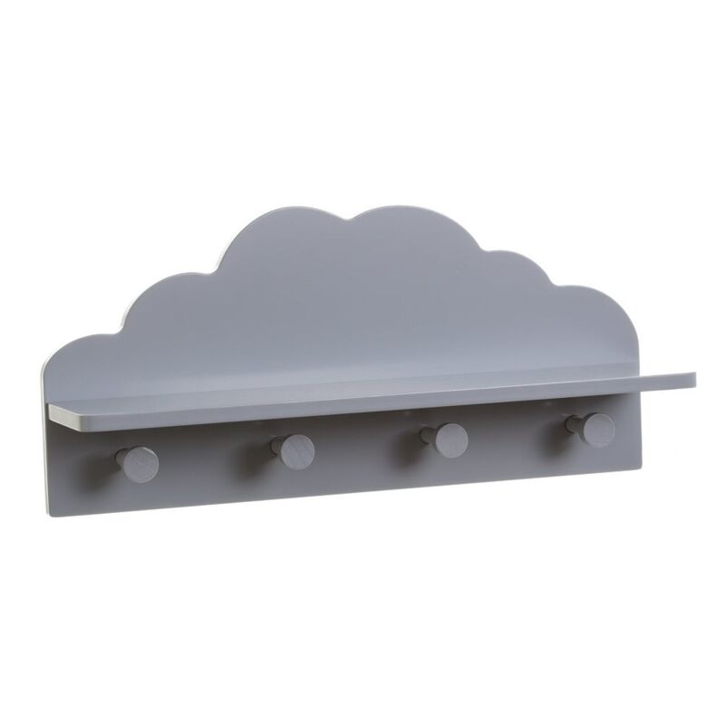 

Perchero infantil moderno gris de madera de 22x12x48 cm