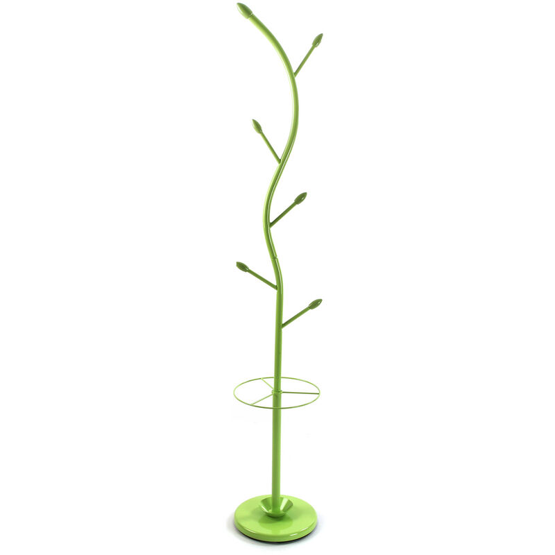 

Derby Perchero de Pie de Estilo Minimalista, 185x30x30cm - Verde - Versa