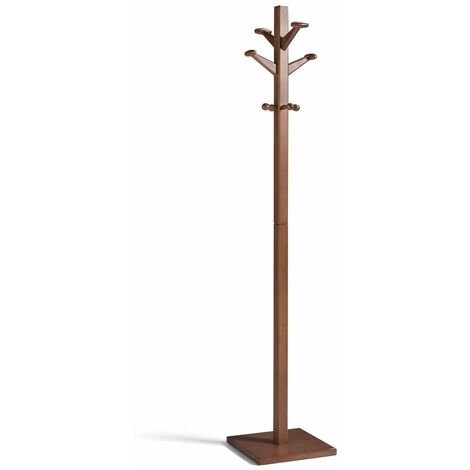 Perchero mod. 410 acabado lacado nogal, 170 cm(alto)35 cm(ancho)35 cm(largo)