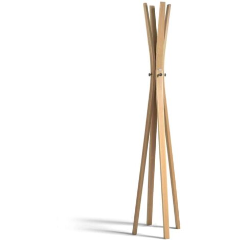 Perchero mod. 455 acabado lacado natural, 182cm(alto) 42cm(ancho) 42cm(largo)