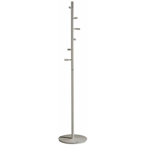 Perchero moderno mod. 401 herrajes cromo satinado lacado visón, 185 cm(alto)35 cm(ancho)35 cm(largo)