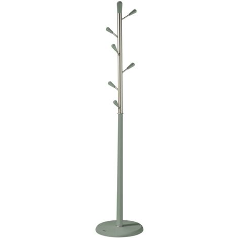 Perchero moderno mod. 413 herrajes en cromo satinado lacado verde, 190 cm(alto)37 cm(ancho)37 cm(largo)