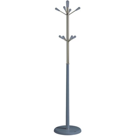 Perchero moderno mod. 414  herrajes cromo satinado lacado azul, 180 cm(alto)37 cm(ancho)37 cm(largo)
