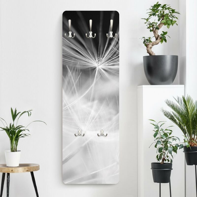 

Perchero - Moving dandelions close up on black background - Slender 139x46x2cm Dimensión LxA: 139cm x 46cm