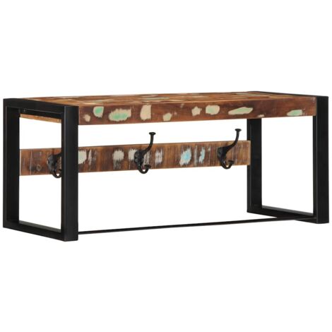 Perchero multicolor madera maciza reciclada 80x35x35 cm vidaXL
