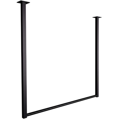 Perchero para colgar ropa 80x80 cm acero con recubrimiento de polvo negro 100008983