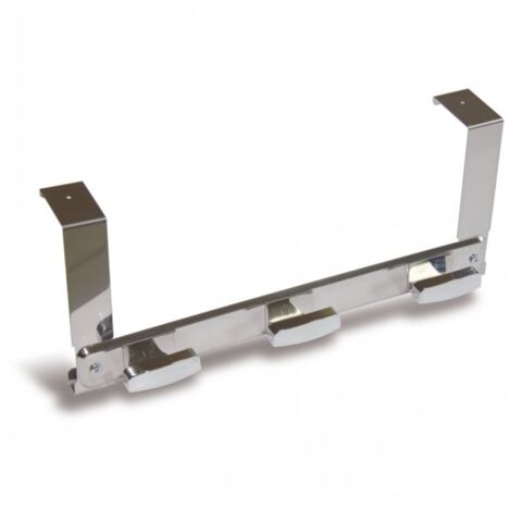 PERCHERO PARA PUERTA 3 BRAZOS ACERO INOX CROMADO - BRINOX