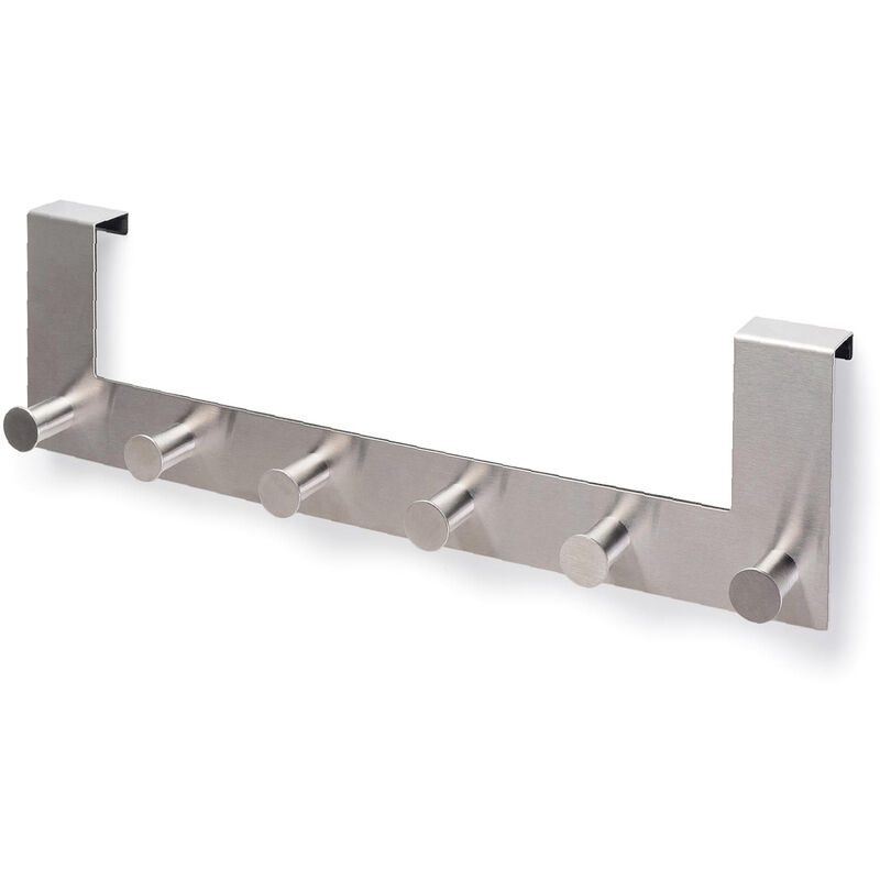 

REI - Perchero Puerta | Estilo Decorativo | Fabricado en Acero | Acabado en Inox mate | Gran Capacidad de Carga | Medidas 390*111*52 mm | Sistema de