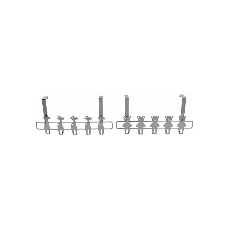 

Perchero para Puertas DKD Home Decor Animales Acero Inoxidable (2 pcs) (33 x 16 cm)