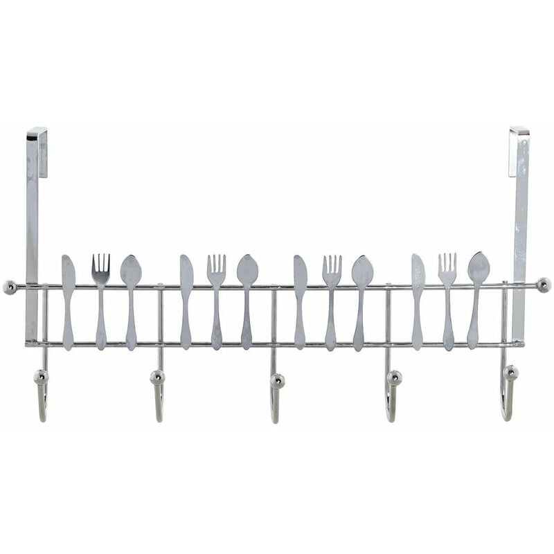 

Perchero para Puertas DKD Home Decor Plata Metal Cubiertos (34 x 17 x 9 cm)