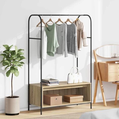 Perchero para ropa con almacenamiento Marrón 100 x 44 x 160 cm