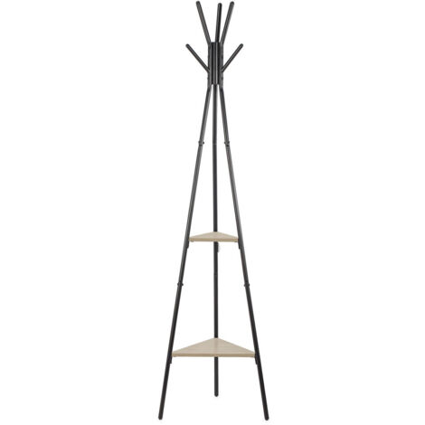 PERCHERO PIE NEGRO MELAMINA MOA - 50X50X180