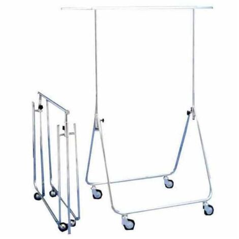Perchero plegable de acero cromado H.90/150