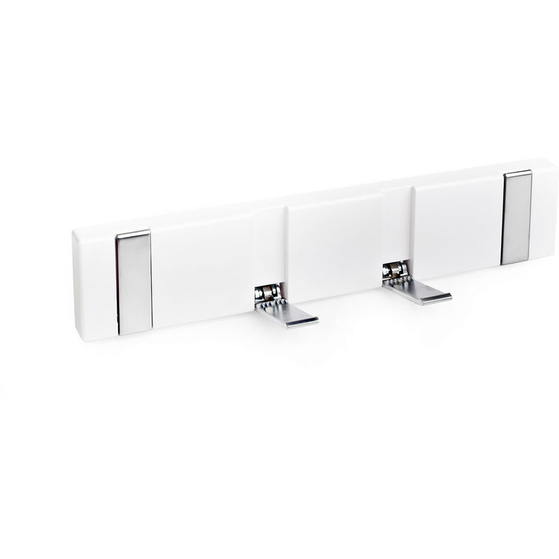 

Perchero plegable moderno atornillable con acabado blanco. Dimensiones: 313x20x71 mm -