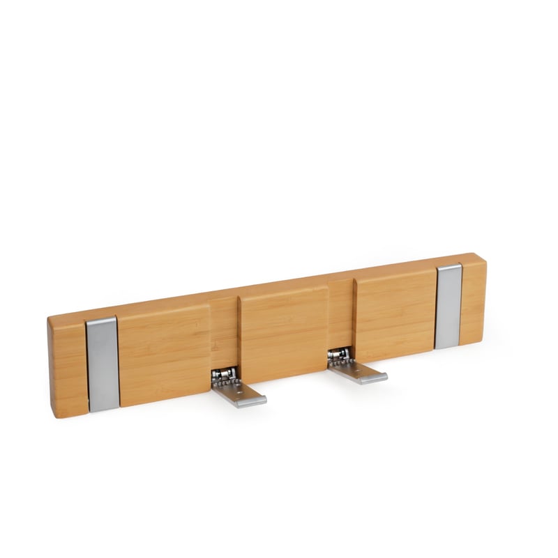 

REI - Perchero Plegable | Estilo Decorativo | Fabricado en Haya - Zamak | Acabado en Roble Claro | Gran Capacidad de Carga | Medidas 315*71*20 mm |